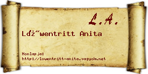 Löwentritt Anita névjegykártya
